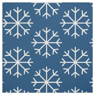 Tissu à motif de flocon de neige pour décoration d