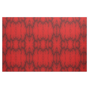 Tissu à motif de foudre rouge