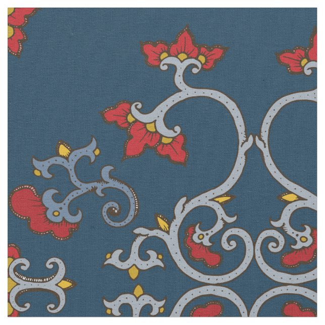 Tissu à motif d'ornement coloré (Fermer)