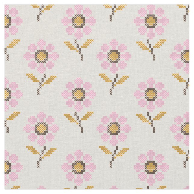 Tissu à motif folklorique ukrainien Boho  (Fermer)