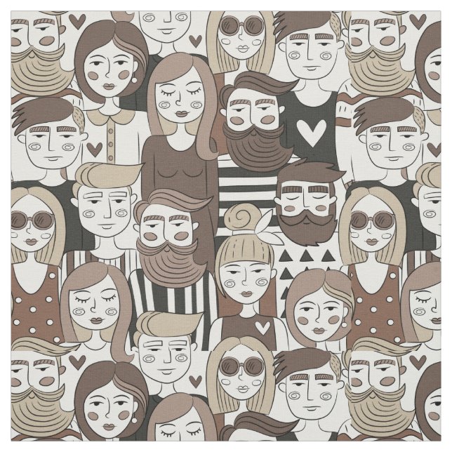 Tissu à motif hipster (Échantillon)