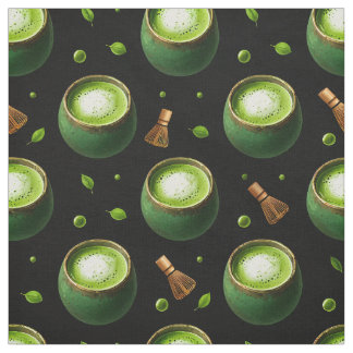 Tissu à motif sans couture de thé matcha