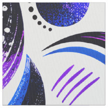 Tissu à motif tourbillonnant abstrait violet royal