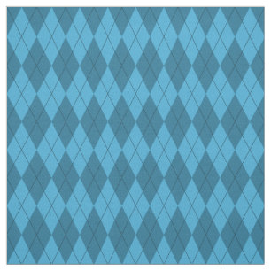 Tissu à motifs de losanges bleu de motif