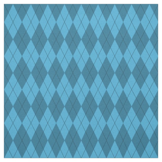Tissu à motifs de losanges bleu de motif (Échantillon)