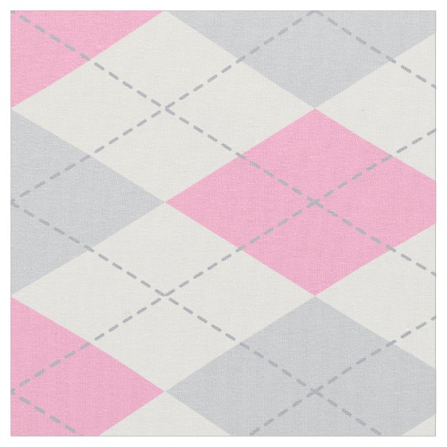 Tissu à motifs de losanges gris rose de motif (Fermer)