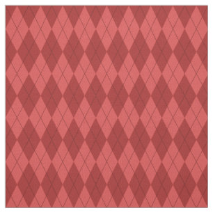 Tissu à motifs de losanges rouge de motif