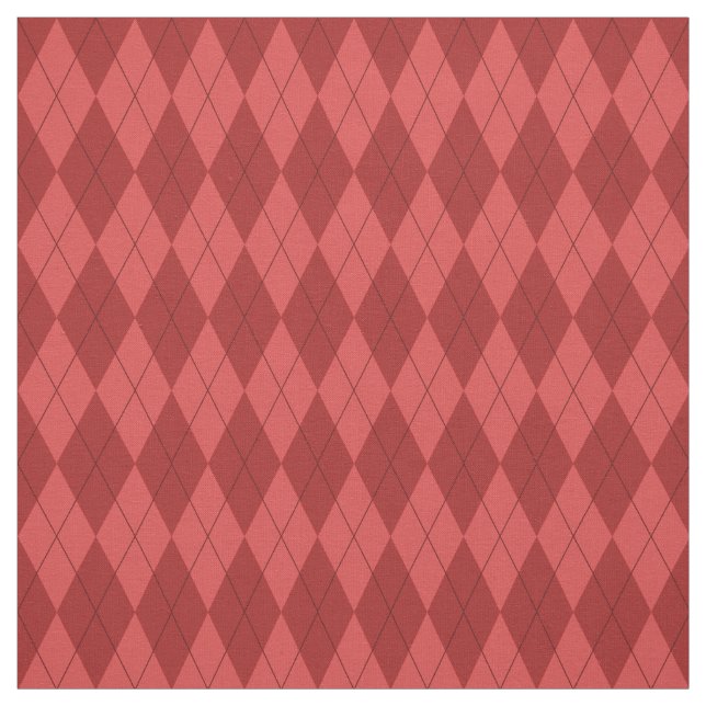 Tissu à motifs de losanges rouge de motif (Échantillon)