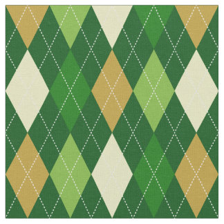 Tissu à motifs de losanges vert