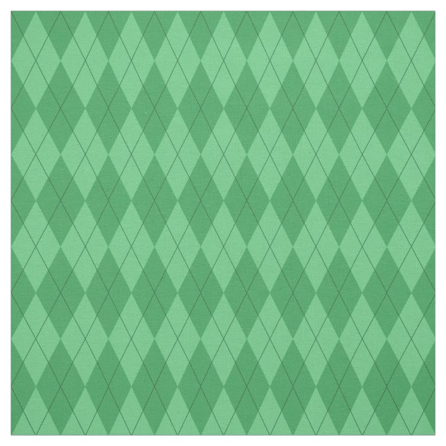 Tissu à motifs de losanges vert de motif (Échantillon)