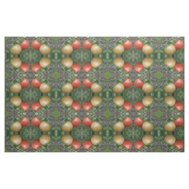 Tissu à motifs de tomates orange et rouge (Fat Quarter)
