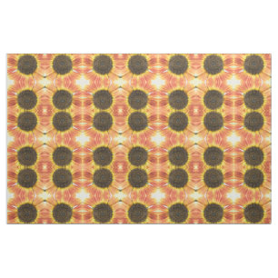 Tissu à motifs floraux de tournesol orange
