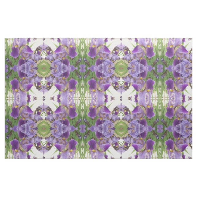 Tissu à motifs Iris pourpre (Yard)