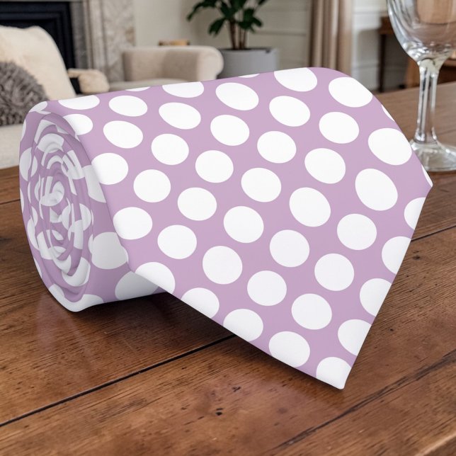 Tissu à pois blancs sur cravate personnalisée lava (Créateur téléchargé)