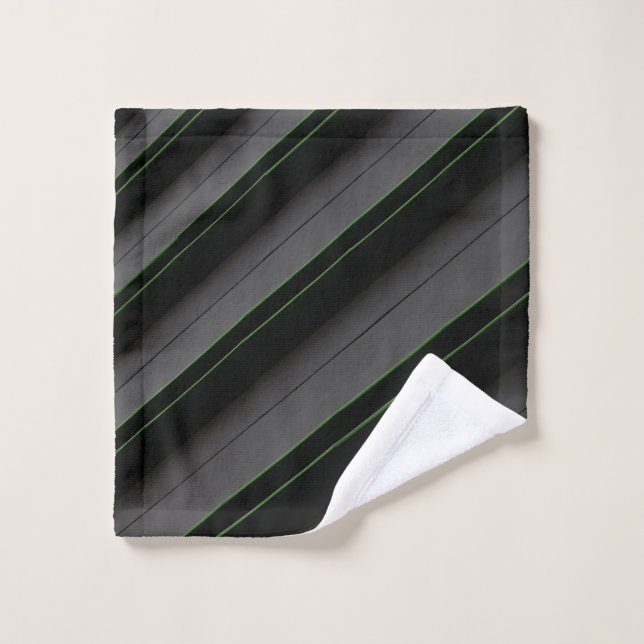 Tissu à rayures blanches et noires (Gant de toilette)