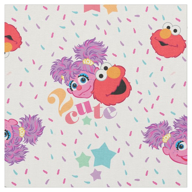 Tissu Abby Et Elmo 2 Motif (Fermer)