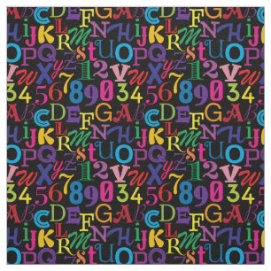 Tissu ABC et 123 super colorés