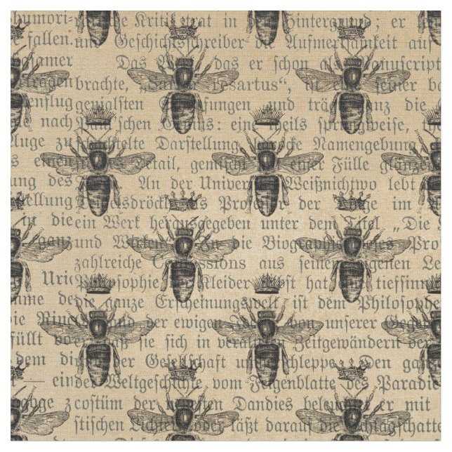 Tissu Abeille de la reine vintage (Fermer)