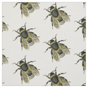 Tissu abeille vintage typographique antique de miel