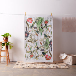 Tissu Abeilles et fleurs Vintages