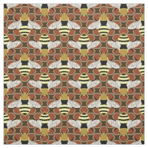 Tissu Abeilles et motif de nid d'abeilles