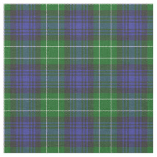 Tissu Abercrombie Blue Green Tartan Plaid Scottish