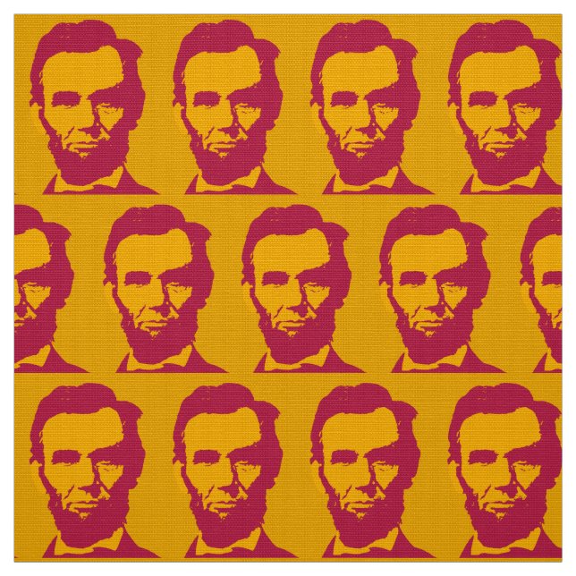 Tissu Abraham Lincoln en Pop Art Orange & Rouge (Échantillon)
