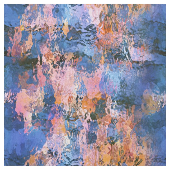 Tissu Abrégation de l'eau bleue et orange (Échantillon)