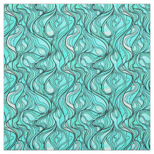 Tissu Abrégé sur en verre souillé de Teal