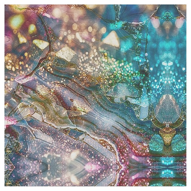 Tissu Abstract Glitter and Marble Pink and Blue (Fermer)