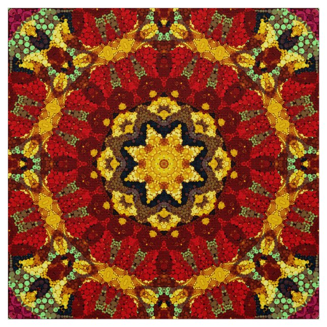 Tissu Abstract modern mosaic kaleidoscopic (Échantillon)