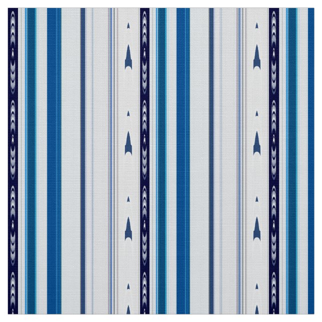Tissu Abstract Symphony in Blue 5 (Vertical Lines) (Échantillon)