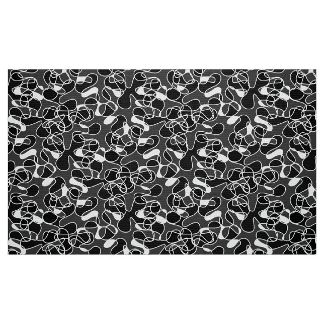 Tissu Abstrait 290523 noir et blanc (Fat Quarter)