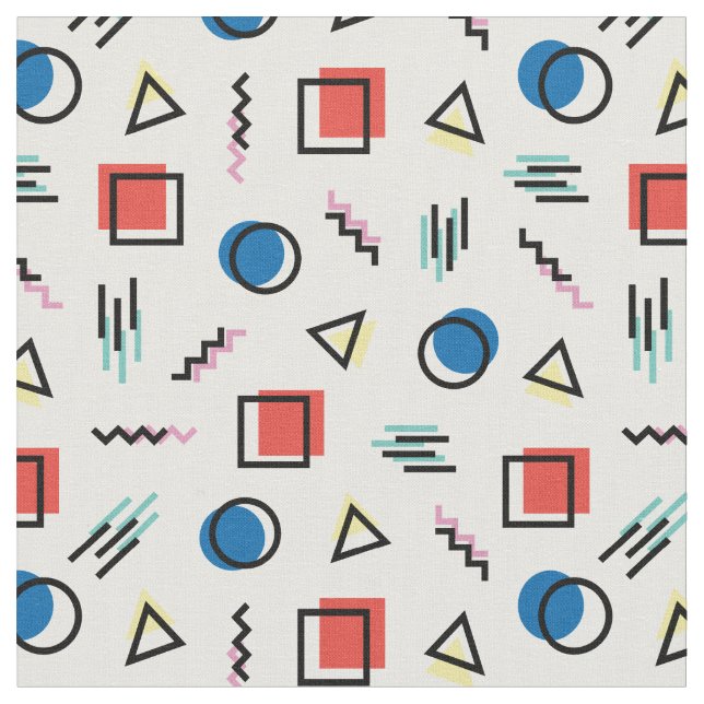 tissu abstrait de style de Memphis des années 80 (Fermer)