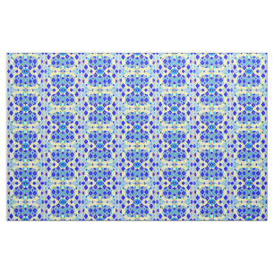 Tissu Abstrait Diamant Bleu Moderne