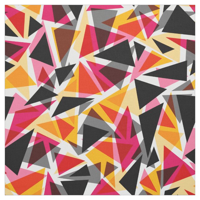 Tissu Abstrait, géométrique, rouge et noir (Échantillon)