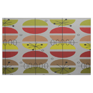 Tissu Abstrait gris moderne du milieu du siècle #