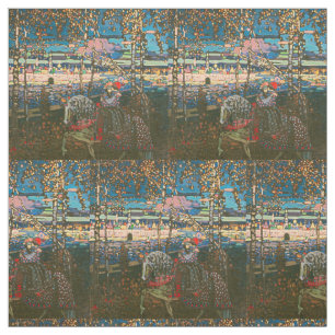 Tissu Abstrait Kandinsky équitation Couple coloré