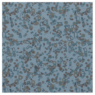 Tissu abstrait marron et bleu