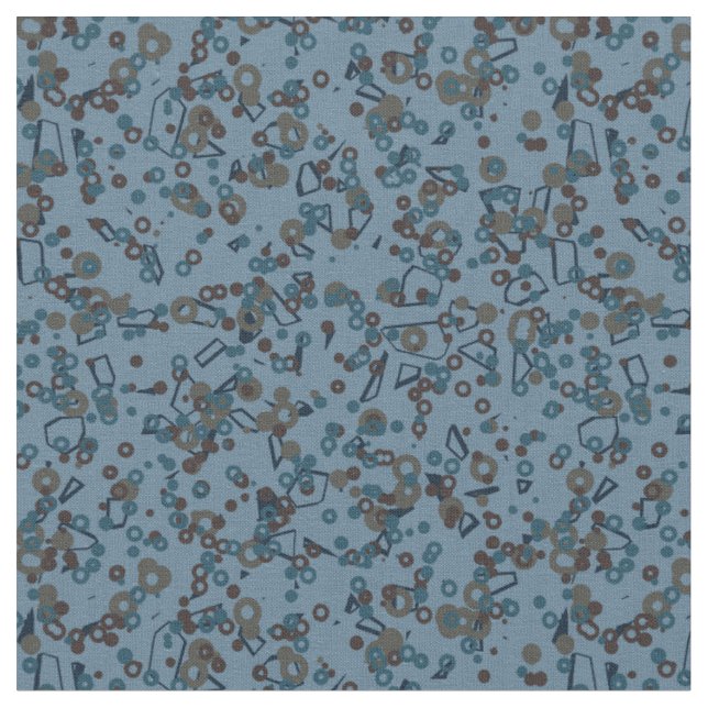 Tissu abstrait marron et bleu (Fermer)