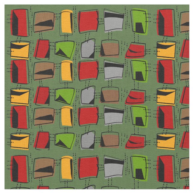Tissu abstrait moderne 25 de la moitié du siècle (Fermer)
