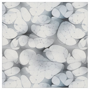 Tissu Abstrait noir, gris et blanc