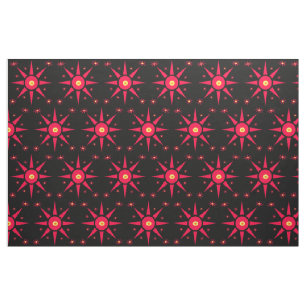 Tissu Abstrait Red Star