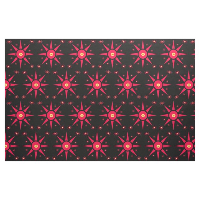 Tissu Abstrait Red Star (Fat Quarter)