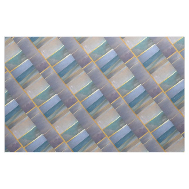 Tissu Abstrait rustique | Grain de bois neutre terrestre (Yard)