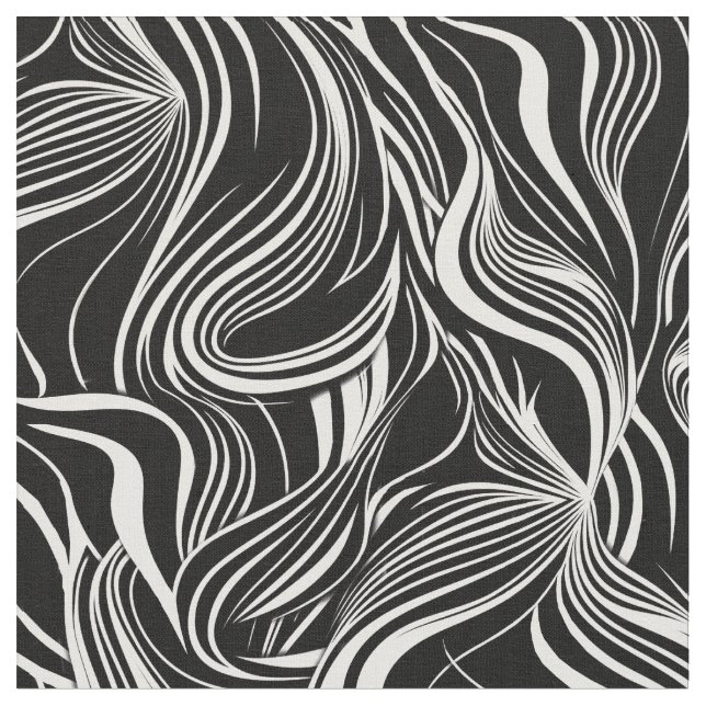 Tissu Abstraits sans couture noir et blanc créatifs (Fermer)