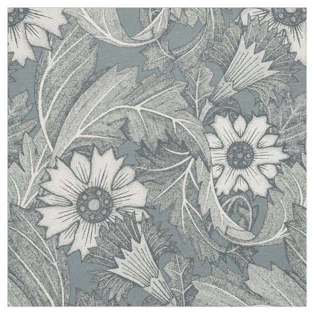 Tissu acanthus gris foncé tempête (Échantillon)