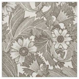 Tissu acanthus thé blanc