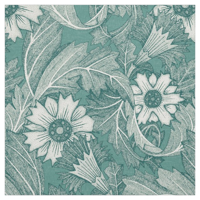 Tissu acanthus vert turquoise foncé (Échantillon)