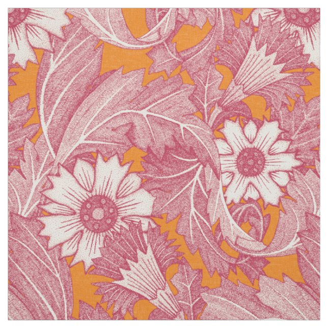 Tissu acanthus viva magenta satsuma (Échantillon)
